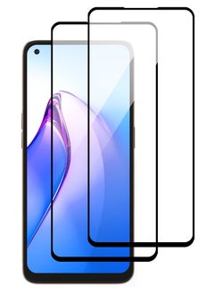 اشتري Pack of 2 Tempered Glass Screen Protector With 9H hardness For Oppo Reno 8 في الامارات