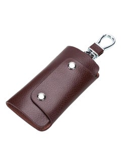 Buy Leather Key Holder Wallet Brown in UAE