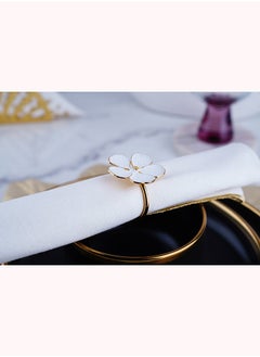 Buy Irvin S/4 Napkin Ring Gold 4.3x4.3x4.3cm in UAE