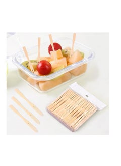 Buy Small Wooden Fork For Fruit And Sweets (100 Pieces) in Egypt