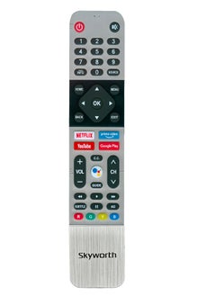 Buy Skyworth TV Remote Control with Google Assistant Bluetooth Voice Command Remote Android tv with Netflix Prime Video YouTube and Google Play hot Keys Pairing Must in UAE