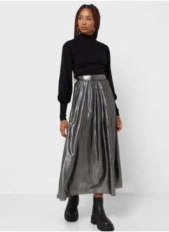 Buy High Waist Pleated Skirt in UAE