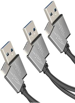 اشتري KabelDirekt 1065 2m USB A 3.0 to C cable 0.5m + 1m (SuperSpeed data and charger cable, suitable for smartphones tablets with port/space grey) PRO Series black في مصر