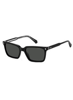 Buy Men Rectangular Sunglasses PLD 4116/S/X  BLACK 55 in UAE