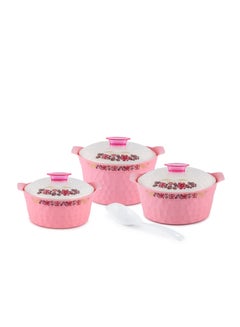 Buy 3 Pcs Hot pot set Hexon Florenza Jumbo Pink 4500 I 3500 I 2500 in Saudi Arabia