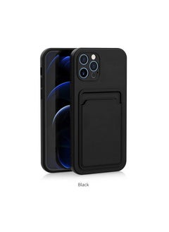 اشتري Protective Soft Case with Card Holder for iPhone 14 Pro Max 6.7" Black في الامارات