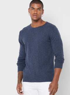 Buy Texture Knit Crew Neck Sweater in UAE