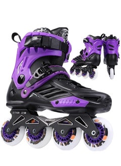 Buy GT-Wheel Inline Skates for Adult, Professional Single Row Roller Blades Speed Skating Shoes, Performance Skates No Physical Brake in UAE