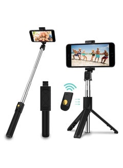 Buy 3 in 1 Extendable Selfie Stick with Detachable Bluetooth Remote Phone Holder in Saudi Arabia