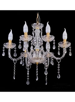 Buy Decorative Acrylic Crystal Chandelier Ceiling Light 6 head 4 Bulbs for Living room, Dinning room, wedding in Saudi Arabia