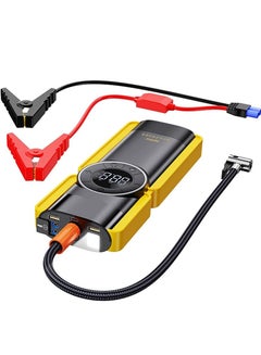 Buy Portable Multifunctional Car Jump Starter Air Pump and Power Bank - Quick Start, USB Charging, LED Flashlight, SOS Alarm in UAE