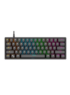 Buy G101 61 Keys Wired Mechanical Keyboard RGB Backlight Keyboard PBT Two-color Injection Keycap Mechanical Blue Switch Black in UAE
