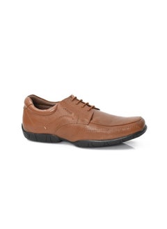 Buy Men's ALDOS 6 Derby Lace up Comfort Tan Brown Leather Work Office Formal Occasion Party Casual Wear Italian Design Anti Skid Padded Insole Premium Shoes in UAE