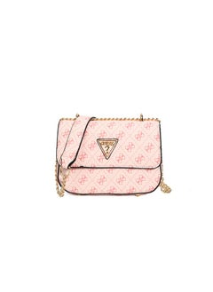 Buy GUESS shoulder bag, fashionable and versatile, printed retro small square bag, simple chain crossbody bag Pink in UAE