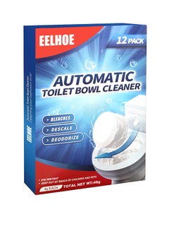 Buy EELHOE Toilet Bowl Cleaner Tablets 12 PACK, Automatic Toilet Bowl Cleaners with Bleach, Durable Toilet Tank Cleaners with Sustained-Release Technology, Household Toilet Cleaners with Easy Operation in Saudi Arabia