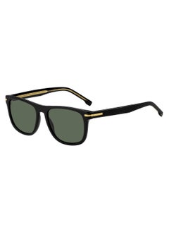 Buy Men's UV Protection Rectangular Shape Acetate Sunglasses BOSS 1626/S GREEN 43 - Lens Size: 42.8 Mm - Black in UAE