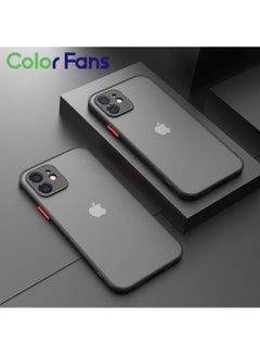 Buy Luxury Matte Transparent TPU Square Phone Case for iPhone 11 Black in Saudi Arabia