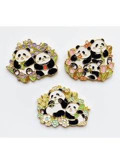 Buy 3 pieces of Fridge Magnets Panda Magnets Refrigerator Magnets Metal Magnets Office Magnet Whiteboard Magnets Decorative Magnets Metal Panda Magnets dinner bamboo and family in UAE