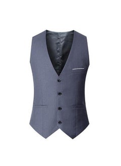 Buy Slim Fit Korean Style Mens Suit Vest for SpringGray Gray in Saudi Arabia