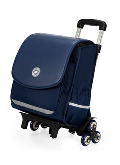 Buy Eazy Kids - School Bag w/ Trolley Medium Blue in UAE