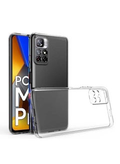 Buy Xiaomi Redmi note 11 5G / 11T 5G / Poco M4 Pro 5G  TPU soft corner ultra slim clear case Shockproof anti fingerprint transparent protective back cover in Saudi Arabia
