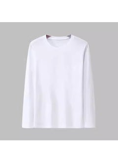 اشتري Double-Sided Thermal Velvet Long Sleeve Turtleneck Mens Warm Tee Long Sleeve T White في الامارات