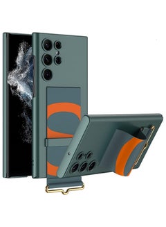 اشتري Intag Case for Samsung Galaxy S23 Ultra 5G with Strap Hard PC Back Ultra Thin Hard Shockproof Cover for Galaxy S23 Ultra 5G Strap Case Green في الامارات