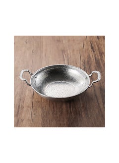 Buy New Stainless Steel Flat Bottomed Dry Pan in UAE