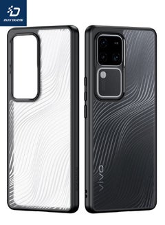 Buy VIVO V30 Case, Clear Frosted Back + Black TPU Soft Frame Case Cover, Shockproof Full Protection, Military Grade Anti-Drop Shockproof Case for VIVO V30, Slim Shockproof Back Cover for VIVO V30 5G in Saudi Arabia
