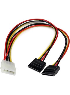 Buy 12in LP4 to 2x SATA Power Y Cable Adapter - Molex to to Dual SATA Power Adapter Splitter in Saudi Arabia