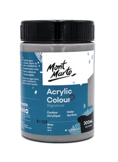 Buy Mont Marte Acrylic Colour Paint 300ml - Gray in Saudi Arabia