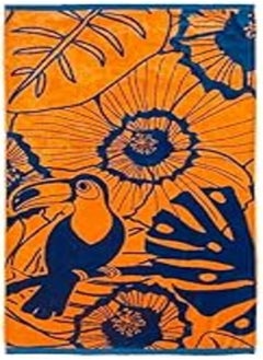 Buy Signoola Beach Towel 90 x 170 cm Orange Parrot, 100% cotton. in Egypt