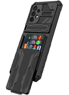 اشتري Protective Cover for Samsung Galaxy A23 4G/5G Wallet Case with Credit Card Holder Stand Kickstand Slim Rugged Shockproof Heavy Duty Defender Armor في السعودية