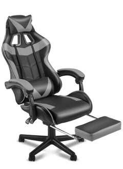 Buy Gaming Chair Ergonomic Office Chair Computer Chair with 3D Armrest PU Leather PC Chair with Footrest in UAE