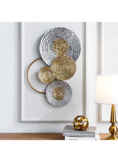 اشتري Zohra Metal Wall Decor 44.5x67.9x5.1cm - Gold في الامارات