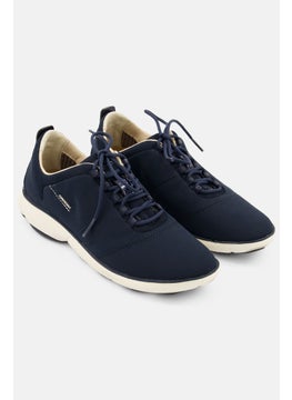 اشتري Women Nebula Brand Logo Lace Up Casual Shoes, Navy/White في الامارات