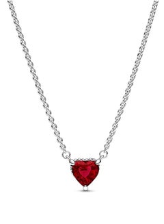 Buy Pandora necklace Sparkling Heart Halo 392542C01-45 silver in UAE