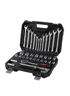 Buy Tool Set with Carry Case -37 Piece- Durable Anti-Bending Drive Socket Ratchet Wrenches Maintenance Kit - for Home Improvements Car Automotives Bike and Mechanical Projects Appliances Repairing in Saudi Arabia