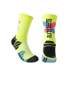 اشتري M MIAOYAN high-tube professional men's and women's actual combat basketball socks towel bottom thickened shock-absorbing high-top tide socks sports elite socks في السعودية