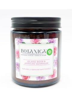 اشتري AirWick Botanica Rose & African Geranium Scented Naturally Derived Wax Candle - 120g, Perfect for Birthday, Wedding, and Home Ambiance, Stress Relief & Aromatherapy في الامارات