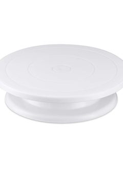 Buy 11 Inch Rotating Cake Turntable, Turns Smoothly Revolving Cake Stand Cake Decorating Kit Display Stand Baking Tools Accessories Supplies for Cookies Cupcake (White) in UAE