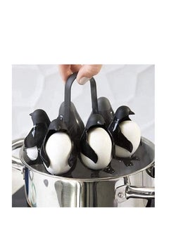 Buy Kitchen Multifunctional Egg-Boiler Store and Serve Egg Holder, Penguin-Shaped Boiled Egg Cooker for Making Soft or Hard Boiled Eggs Holds 6 Eggs for Easy Cooking and Fridge Storage in UAE