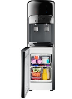 Buy Water Dispenser Top-Load With Fridge Two Taps Hot And Cold, Type AF, Black in Egypt