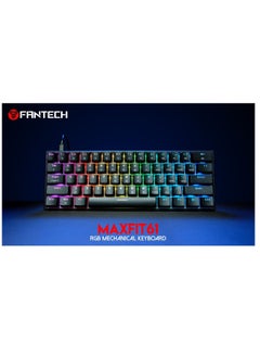 Buy VanTech Maxfit 61 Wired Frost 60% RGB Hot-Swappable Mechanical Gaming Keyboard - Clicky Blue Switch Otimo - Black in UAE