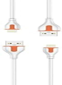 Buy Ldnio Set Of 2 Pieces Of Ls611 Lightning To Usb A Mobile Phone Fast Charging Data Cable 1M - White in Egypt