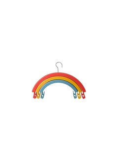 Buy Rainbow Rotating Clothes Hanger Three Layer 360° Swivel Multifunctional No Trace Drying Rack with Detachable Clothespin in Egypt