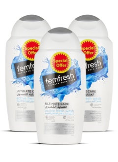 Buy Intimate Active Fresh Wash 3x250ml in UAE