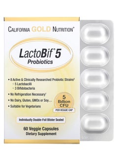 اشتري LactoBif 5 Probiotics, 5 Billion CFU, 60 Veggie Capsules في السعودية