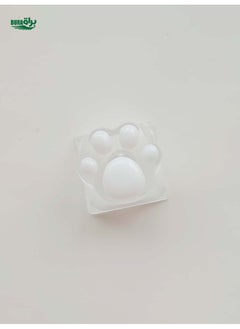 Buy 1pc White Translucent Cat Paw Design Abs Resin Keycap Compatible With Cross-axis Mechanical Keyboard Accessory in Saudi Arabia