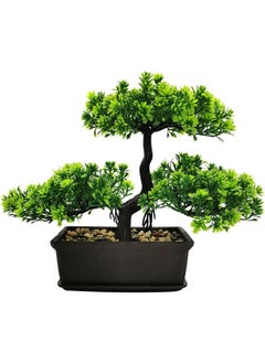 Buy Artificial Bonsai Tree Juniper Faux Plants Indoor Small Fake Plants Decor with Ceramic Pots for Home Table Office Desk Bathroom Shelf Bedroom Living Room Farmhouse Decorations in UAE